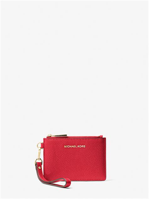 michael kors red coin purse|Michael Kors leather coin purse.